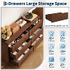 Modern 6 Drawer Dresser for Bedroom, Natural Texture,  TV Stand with Large Drawers, Curved Angle for Room - 3 of 4