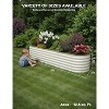 2PCS Galvanized Raised Garden Beds 4x2x2 FT, Beige, Self-Watering Metal Planters, Oval Decorative Raised Beds, Beige - 4 of 4