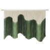 Aoibox Large Macrame Wall Hanging Boho Art Green Fiber Dip-Dyed Handmade Cord for Headboard Bedroom Living Room 57" W x 35" L - 2 of 4