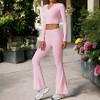 Anna-Kaci Active Women's High Waist Flare Yoga Pants with Side Slit Hem for Active and Casual Wear - 4 of 4