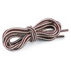 Elerevyo Round Rope Dual Colored Striped 0.2" Thick Boot Sneakers Shoelace 3 Pairs - 2 of 4