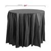 Smarty Had A Party 84" Black Round Plastic Tablecloths - 96 pcs - 2 of 4
