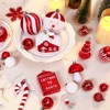 Aoibox 80 Piece Christmas Ball Ornament Set Shatterproof Plastic Red and White Hanging Baubles for Tree Wreath Garland Decoration - 4 of 4