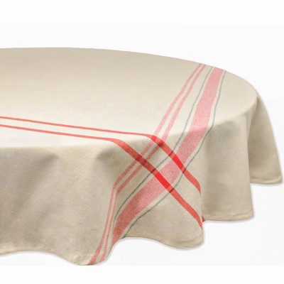 Stripe Red Tablecloth - Design Imports