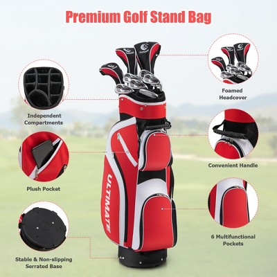 Red and White Women's Complete Golf Club Set with Bag