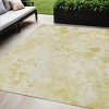 Gold Wheat And Ivory Floral Washable Indoor Outdoor Area Rug - 2 of 4