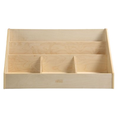 Natural Birch 5-Compartment Kids Book Display Shelf