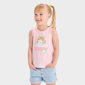 Toddler Girls' 'Cat' Tank Top - Shirt - Cat & Jack™ Pink - 1 of 4