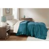Soft Cozy Throw Blanket for All Seasons, Lightweight 100% Polyester Microfiber Bed Blanket, Teal, King - 3 of 4