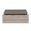 Floating Nightstand 5"H, Modern Wall-Mounted Bedside Shelf with Drawer, Light Gray - 3 of 4