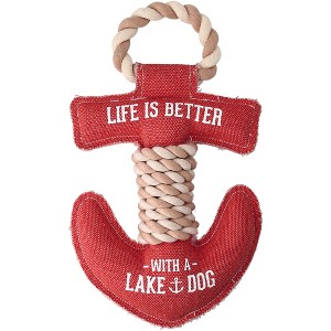 Pavilion Gift Company - Lake Dog - 12" Canvas Dog Toy on Rope - Pet Toy - 1 of 4