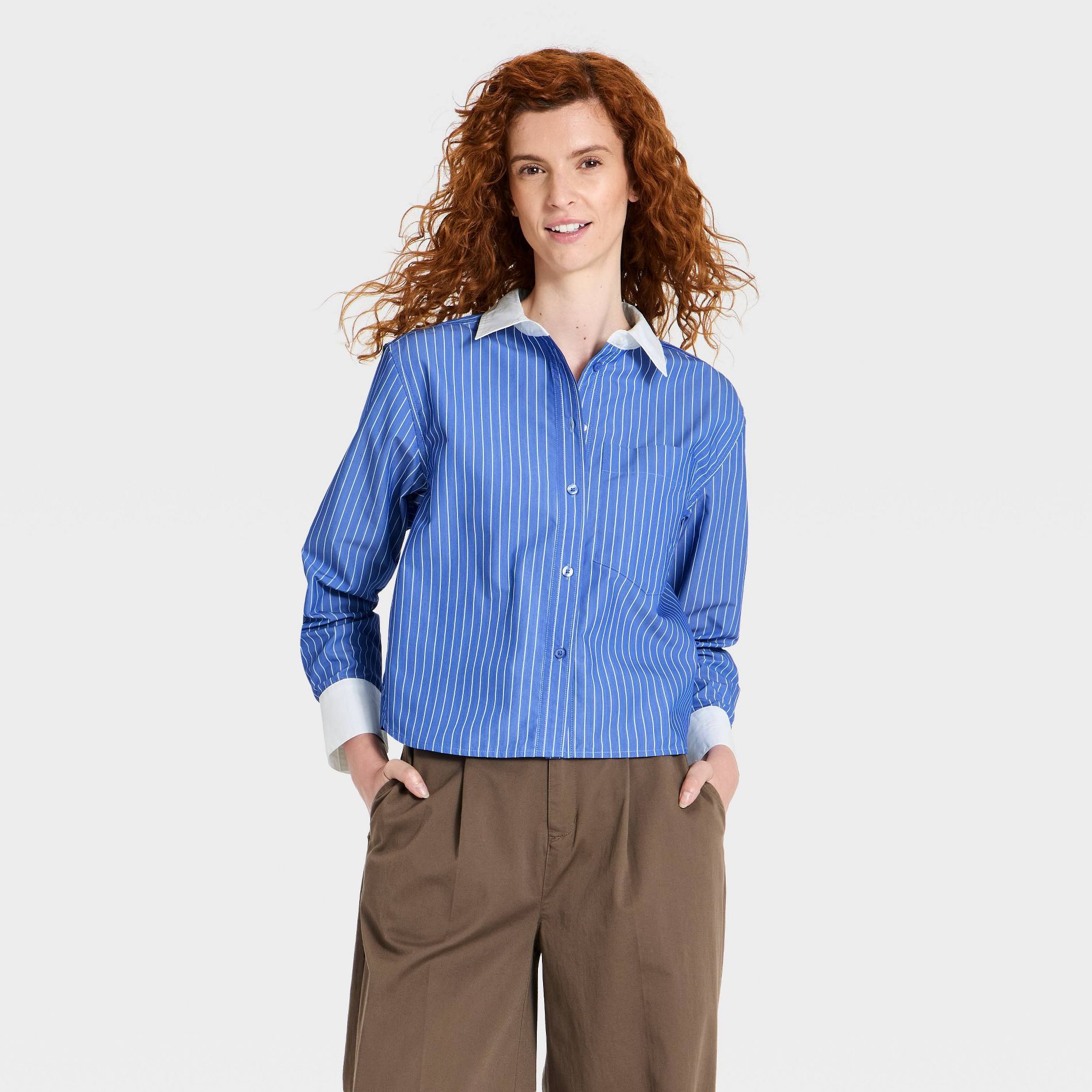 Women's Collared Button-Up Top - A New Day™