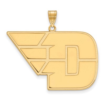 Black Bow Jewelry 14k Yellow Gold Dayton Flyers NCAA Extra Large Pendant