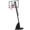 Soozier Portable Basketball Hoop, 9.6-11.5' Adjustable Height Backboard, Basket Goal on Wheels for Indoor Outdoor with Ball Rebounder & Holder - 4 of 4