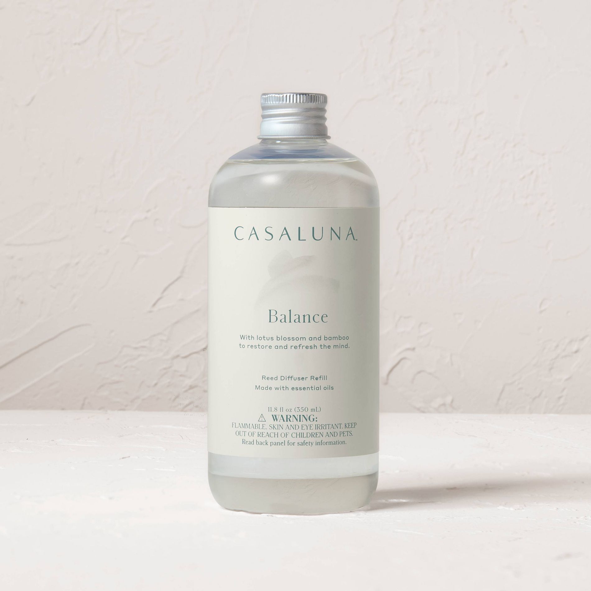 350ml Balance Reed Diffuser Refills - Casaluna™: Bamboo & Lotus Aromatherapy, No Battery Required