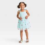 Toddler Girls' Seashell Tank Tulle Dress - Cat & Jack™ Aqua Blue