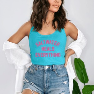 Simply Sage Market Saltwater Heals Everything Arched Racerback Tank - 1 of 4