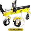Acekool 4PCS Car Wheel Dolly Set, 1500 lbs Capacity Each, Hydraulic Tire Jack, 4" Swivel Casters, Fits 12" Tires, for Truck, RV, Trailer, Orange - 4 of 4