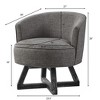 NicBex Linen Swivel Accent Chair,Upholstered Swivel Living Room Chairs with Curved Backrest and Wood Base,Accent Chairs for Living Room - 3 of 4