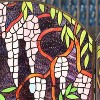 Chloe Lighting Corinth Tiffany-Style Stained Glass Grape Design Fireplace Screen 42" Wide - 4 of 4