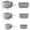 Rosemead Home & Garden Inc. 3pc 20" Round Concrete Indoor & Outdoor Planter Slate Gray - 3 of 3