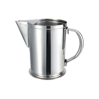 Acopa 64 oz. Stainless Steel Water Pitcher with Ice Guard