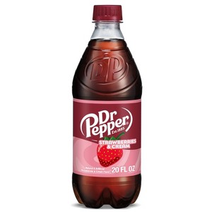Dr Pepper Strawberries & Cream Soda - 20 fl oz Bottle - 1 of 4