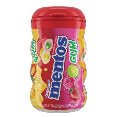 Mentos Curvy Bottle Red Lime Fruit Gum - 3.53oz