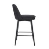 PAGED Modern Swivel Bar Stools Set of 2 PU Leather Counter Height Bar Stools with Back and Metal Legs for Dining Room - 4 of 4