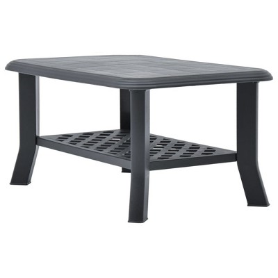 vidaXL Coffee Table Anthracite Plastic 35.4 x 23.6 x 18.1 in Durable