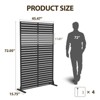 DSVIMOY Outdoor Privacy Screen, 72" H×45" W Patio Privacy Screen, Freestanding Decorative for Deck Balcony Patio, Black, 45.47"*15.75"*72.05" - 3 of 4