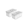 OU Fridge Organizer Bins with Triple Drain Baskets & Vented Lids, Clear Stackable Refrigerator Storage Container, Produce Kitchen Storage Bin - 2 of 2