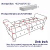 CAVINAS Storage Ottoman Bench,Upholstered Ottoman with Tufted Buttons and Rolled Arms for Living Room,Bedroom - 3 of 4