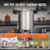 VEVOR Stainless Steel Stockpot, 42 Quart Large Cooking Pots, Cookware Sauce Pot with Basket, Lid, and Handle, Heavy Duty Grade Stock Pot, Silver - 2 of 4