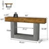 CIPACHO Vintage Brown 63 Inch Farmhouse Console Table 2-Tier U-Base Wood Sofa Table for Entryway - 2 of 4