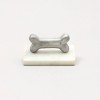TopComfy Decorative Object Marble and Matte Polish Dog Bone Stocking Holder Stylish Accent for Holiday Decor, Silver, 4.5"*5"*3.5" - 4 of 4