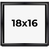PosterPalooza | Modern Shadow Box 1.5" Depth Black Frame - UV Acrylic, Backing Board, Hanging Hardware - 2 of 4