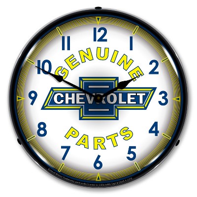 Collectable Sign & Clock | Chevy Parts Vintage LED Wall Clock Retro/Vintage, Lighted