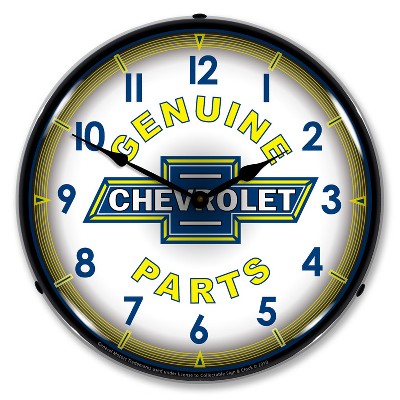 Collectable Sign & Clock | Chevy Parts Vintage LED Wall Clock Retro/Vintage, Lighted