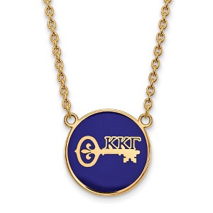Black Bow Jewelry 14k Yellow Gold Plated Sterling Silver Kappa Kappa Gamma Greek Life Necklace 18 Inch - 1 of 4