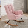 Bella Depot Comfy Upholstered Lounge Chair Rocking Chair with High Backrest - 4 of 4