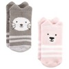 Hudson Baby Infant Girls Cotton Rich Newborn and Terry Socks, Girls Woodland 8-Pack - 3 of 4