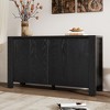 Sapphtopaz 4-Door Decorative Storage Cabinet Sideboard Buffet Cabinet with Storage Distressed Finish Adjustable Shelves for Kitchen, Entryway - 3 of 4