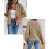 Clearlove Women's Ribbed Knit Cardigans Aesthetic Pretty Flowers Applique Button Up Sweater Coat - 4 of 4