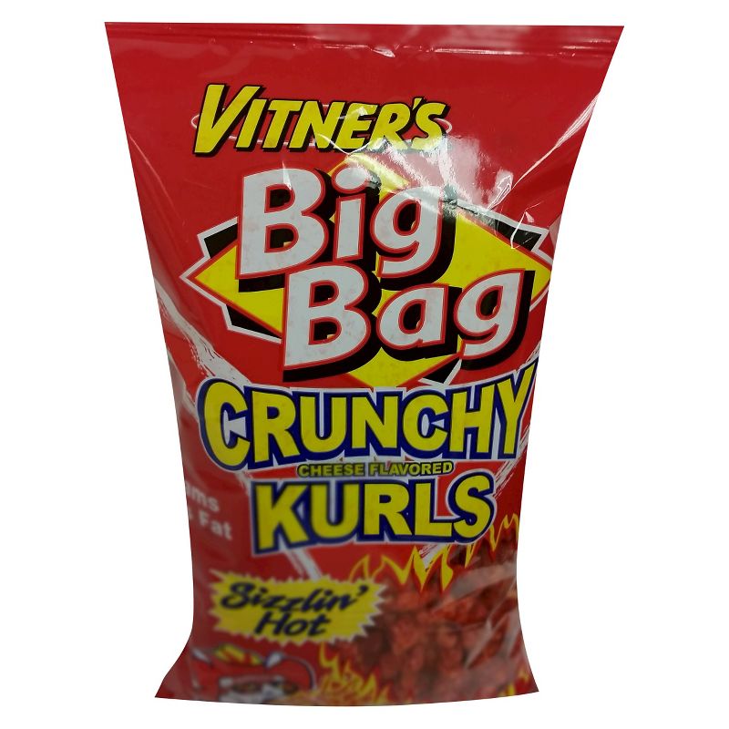 Vitner's Big Bag Sizzlin' Hot Cheese Flavored Crunchy Kurls - 8.75oz, 1 of 2