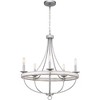 Progress Lighting Gulliver 5-Light Chandelier, Galvanized Finish, Wood Grained Texture Shade - 4 of 4