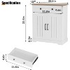 ODK Storage Cabinet, Wood Sideboard Buffet Cabinet with 2 Drawers & 2 Doors, Modern Minimalist Accent Furniture for Living Room, Kitchen, Dining Room - 2 of 4
