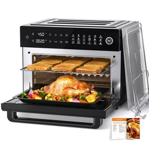 Aeitto 19-in-1 Digital Air Fryer Oven Combo, 32QT Large Toaster Oven with Rotisserie & Dehydrator, Fits 13" Pizza & 9-Slice Toast, Black - 1 of 4