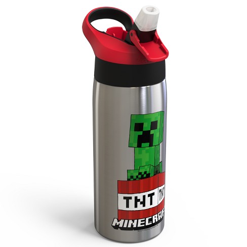 Minecraft 19oz Stainless Steel Water Bottle Red Green Zak Designs Target