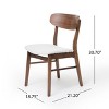 GDFStudio Alexis  Mid Century Modern 7 Piece Fabric and Upholstered Rubberwood Dining Set - 4 of 4